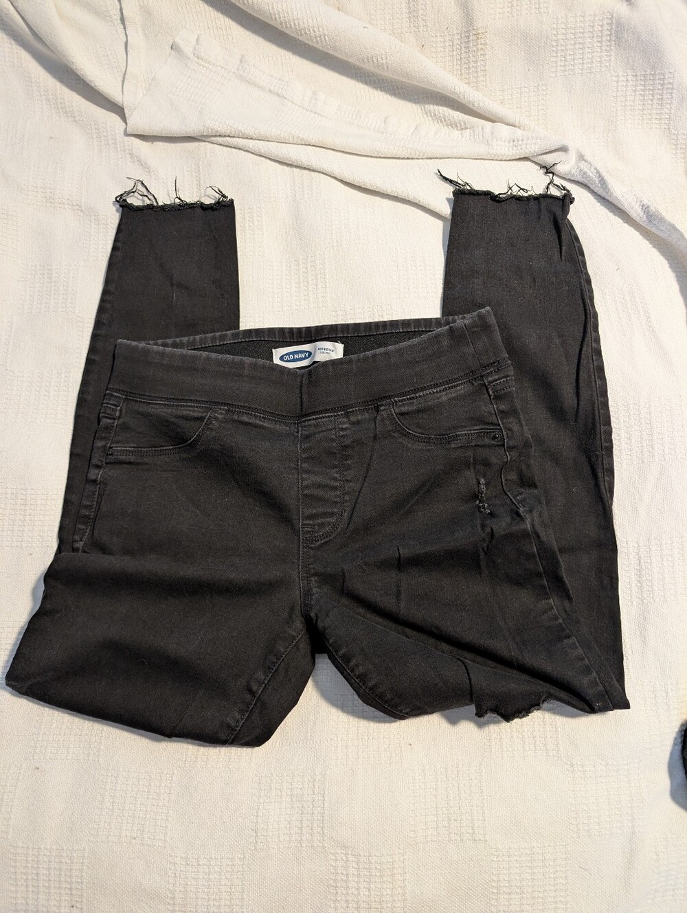 Old Navy Black Distress Rockstar Jeggings